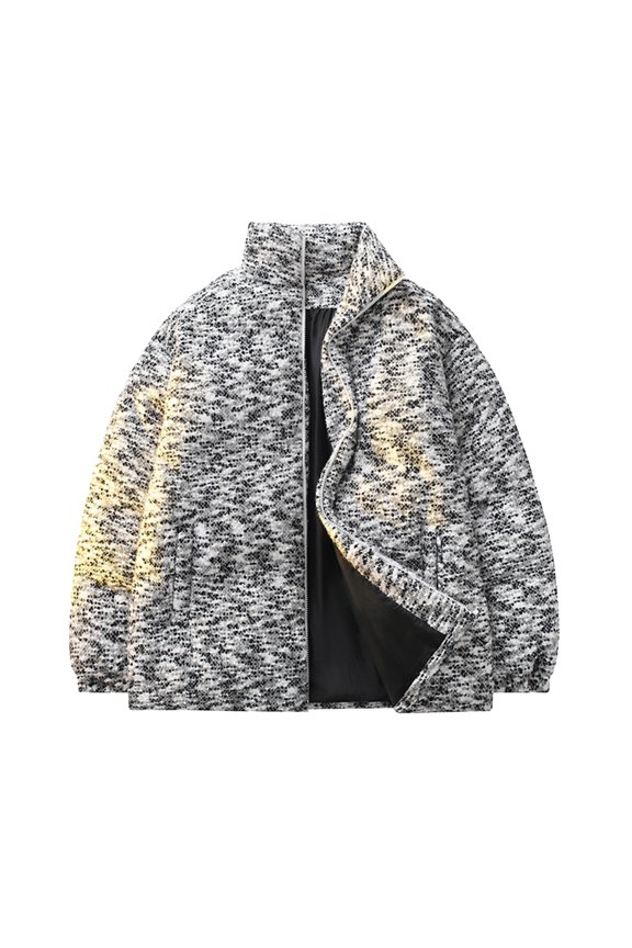 Unisex Loose Fit Stand Collar Ice Color Padded Coat For And Winter Warmth Outdoor Water Jacket