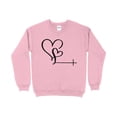 thumbnail image 1 of Unisex Love Heart Christian Sweatshirt, Casual Pullover,Gift for Him and Her, Cozy Apparel, Christian Faith Shirt, 1 of 10