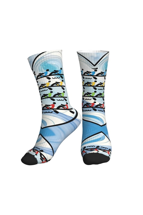 Unisex Love Rowing In Sea Novelty Ankle Socks Colorful ComfortSoft Lightweight Sports Athletic Socks