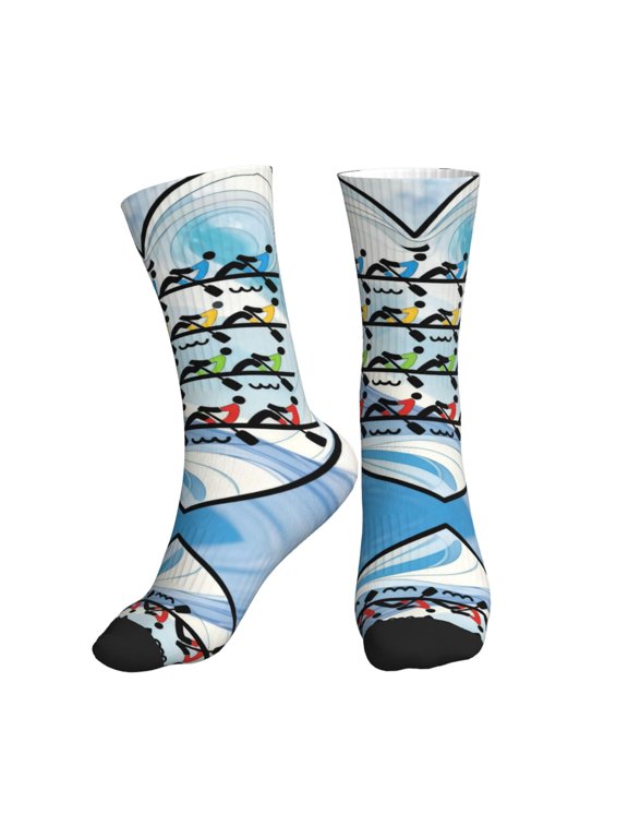 Unisex Love Rowing In Sea Novelty Ankle Socks Colorful ComfortSoft Lightweight Sports Athletic Socks