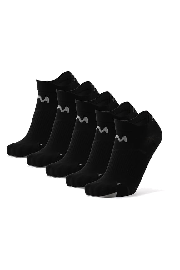 Unisex Low-Cut Running Socks with Arch Support, Quick-Drying Breathable 5 Pairs