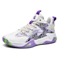 thumbnail image 1 of Unisex Low-Top Basketball Shoes Breathable Knit Upper Cushioned Grippy Rubber Outsole, 1 of 8