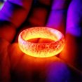 thumbnail image 1 of Unisex Luminous Crackle Ring Acrylic Geometric Design Glow In The Dark Jewelry For Men Women Teens Festival Gift, 1 of 8