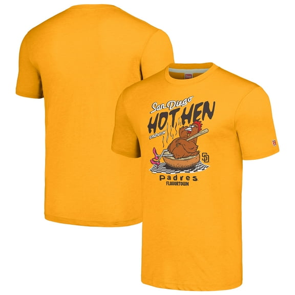 Unisex MLB x Guy Fieri-s Flavortown Gold San Diego Padres Tri-Blend T-Shirt