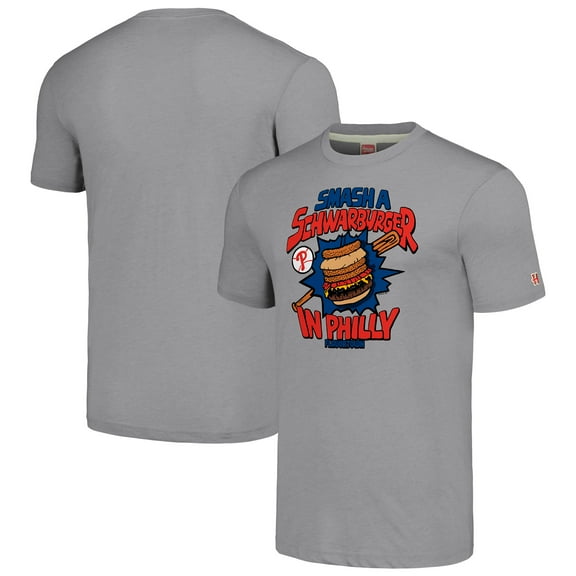 Unisex MLB x Guy Fieri-s Flavortown  Gray Philadelphia Phillies Tri-Blend T-Shirt