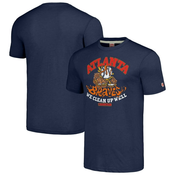 Unisex MLB x Guy Fieri-s Flavortown Navy Atlanta Braves Tri-Blend T-Shirt