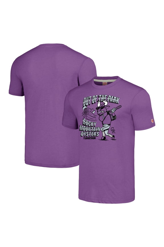 Unisex MLB x Guy Fieri-s Flavortown Purple Colorado Rockies Tri-Blend T-Shirt