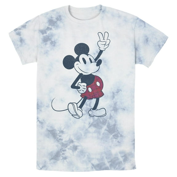 Mens Mickey & Friends Plaid Mickey Mouse Retro T Shirt