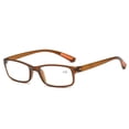 thumbnail image 1 of Unisex Magnifying Vintage Flexible Eyeglasses Computer Goggles Reading Glasses Ultra Light Frame BROWN STRENGTH 400, 1 of 8