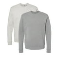 thumbnail image 1 of Unisex Malibu Crewneck Sweatshirt, 60/40 Cotton/Polyester Fleece Long Sleeve Winter Sweater (Heather-Grey+Oatmeal 2PCS, 3XL), 1 of 7