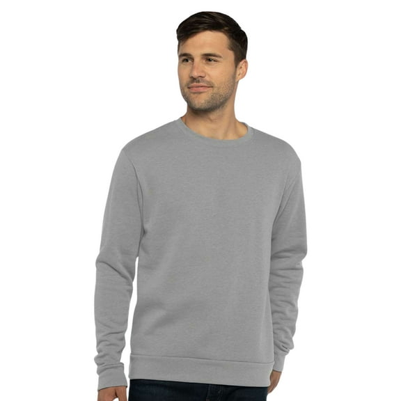 Unisex Malibu Crewneck Sweatshirt, 60/40 Cotton/Polyester Fleece Long Sleeve Winter Sweater (Heather-Grey , XL)