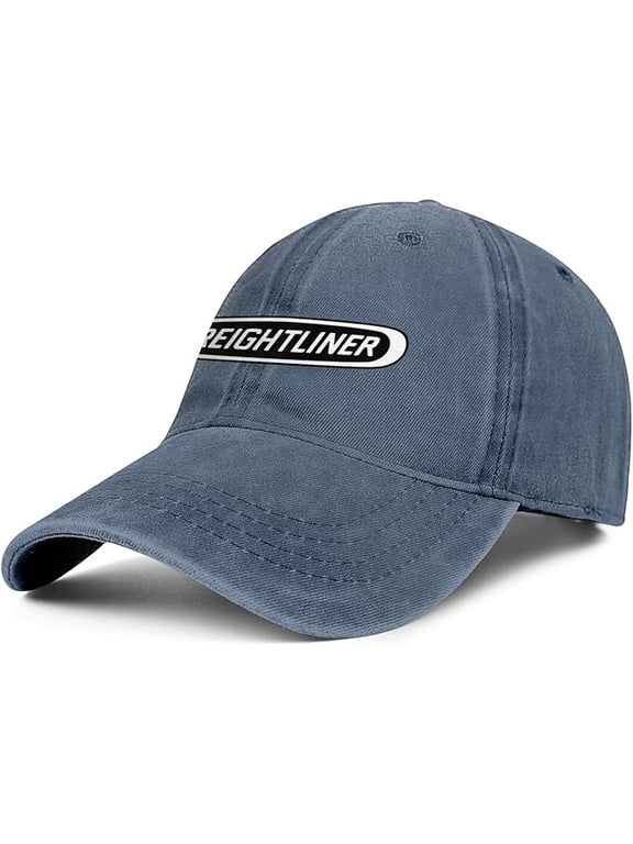 Unisex Man's Denim Baseball Hats Retro Adjustable Mesh Captain-Freightliner-Trucks-Flat Caps