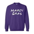 thumbnail image 1 of Unisex Mardi Gras New Orleans Crew Neck Sweatshirt-Purple-medium, 1 of 4