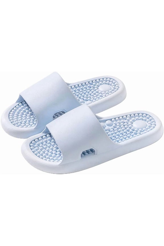 Unisex Massage Slippers - Acupoint Foot Massage, Non-Slip for Bathroom & Home, Summer Couples' Slippers with Comfortable Soles