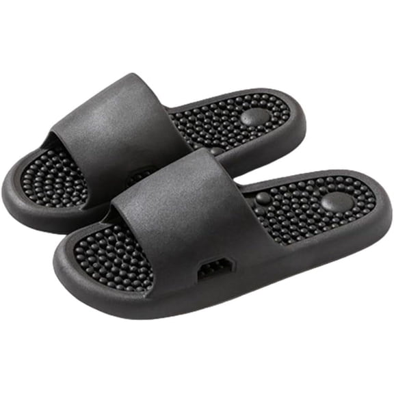 Unisex Massage Slippers - Acupoint Foot Massage, Non-Slip for Bathroom & Home, Summer Couples' Slippers with Comfortable Soles