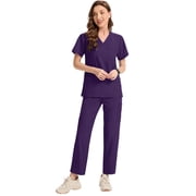 Unisex Medical Scrubs Set Doctor Nurse Work Uniform Dental Clinic Scrub Set