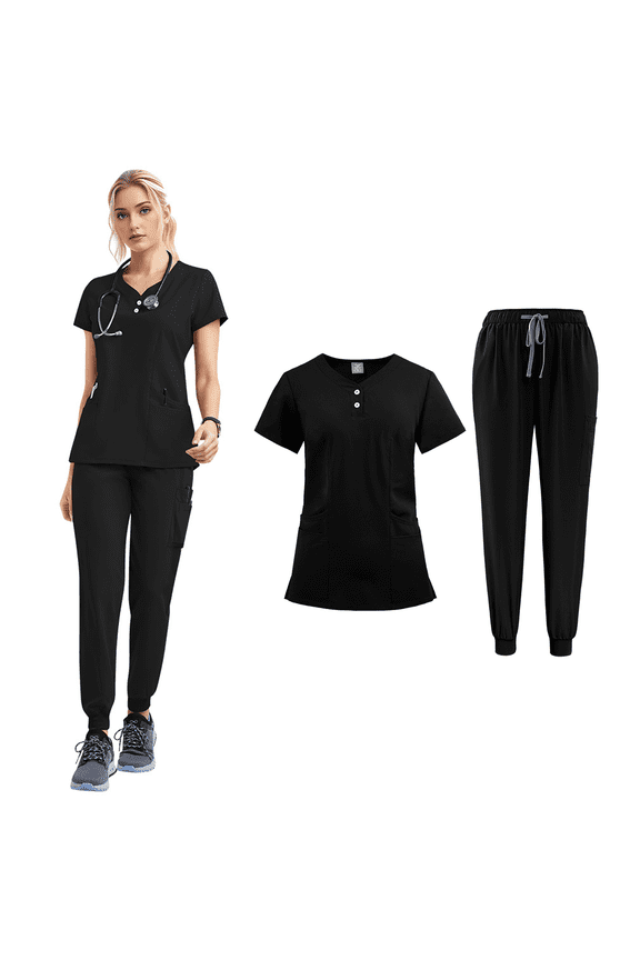 Unisex Medical Scrubs Set Nurse Work Uniform for Hospitals and Clinics