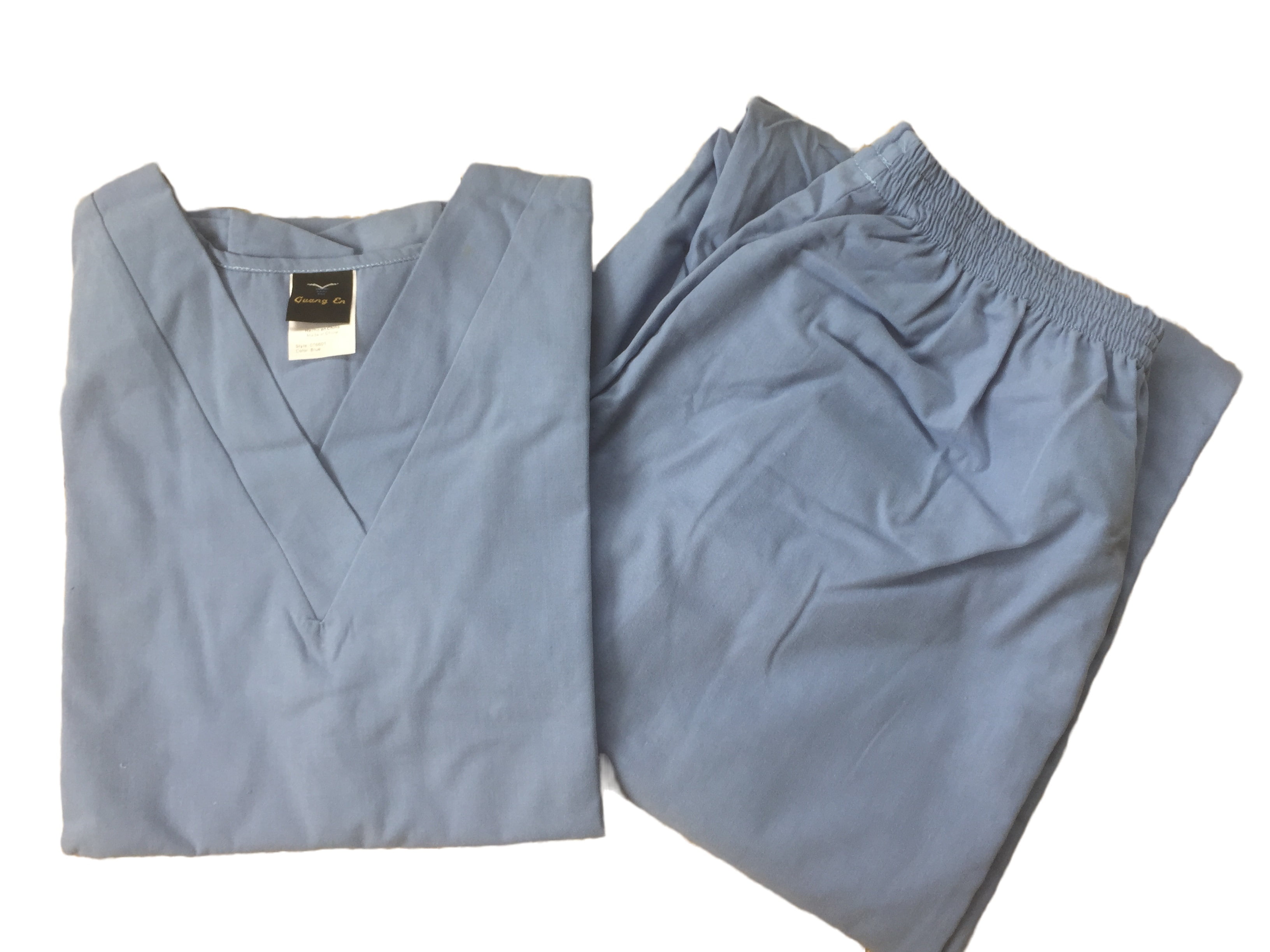 Unisex Medical Uniform Nursing Scrub Elastic Sets, 5 pockets, Vneck