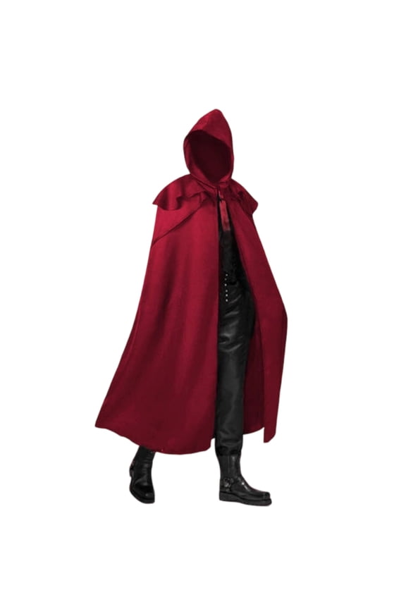 Unisex Medieval Hooded Cloak Renaissance Costuems Halloween Cosplay Knight Viking Gothic Witch Party Cape