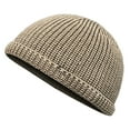 thumbnail image 1 of ZQUUVOU Unisex Melon Cap Beanie Hat Knitted Hip Hop Hat Baotou Cap Hat Khaki, 1 of 3
