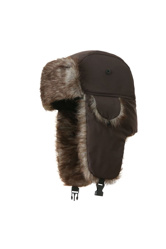 Unisex Men Russian Hat Trapper Bomber Warm Ear Flaps Winter Ski Hat Cap Headwear