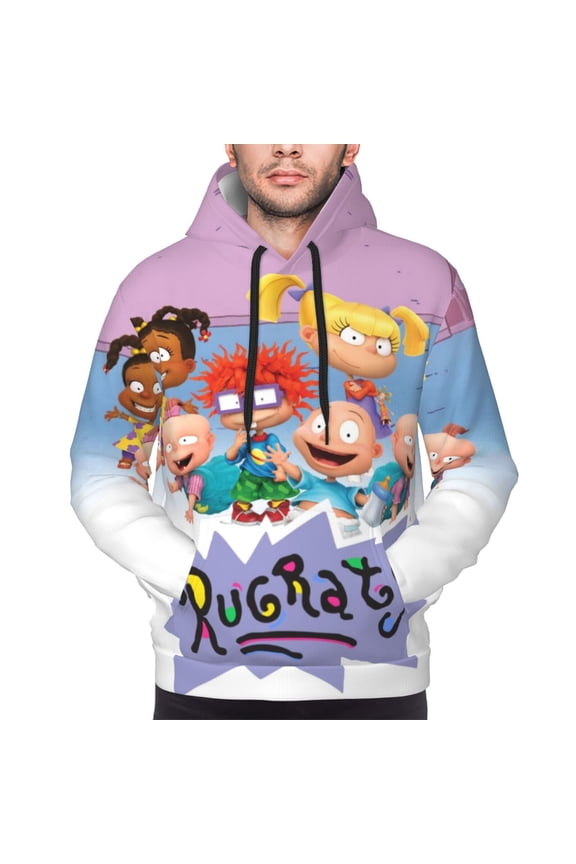 Unisex Men'S And Women'S Rugrats Hoodies 3d Fashion Digital Print Cartoon Pullover Hooded Sweatshirts With Pockets