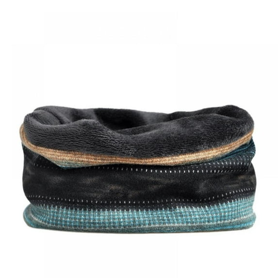 Unisex Men Winter Warm Thicken Beanies Cap Fashion Scarf Stripes Cotton Hat Neck Warmer Autumn Winter Cycling Hat