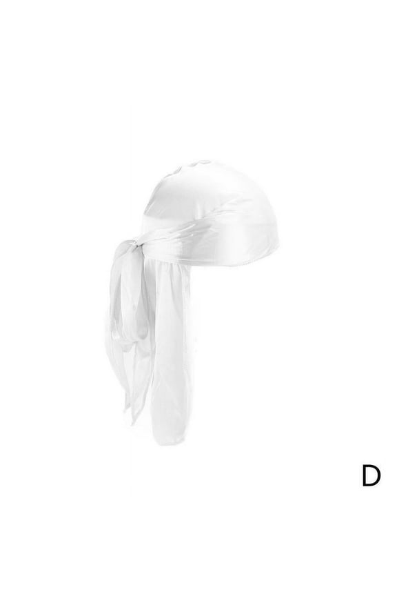 Unisex Men Women Bandana Durag Headwear Soft Silk Pirate Wrap Cap Hat S0G7