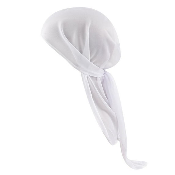 Unisex Men Women Bandana Durag Headwear Soft Silk Pirate Wrap Hat Cap N7I5