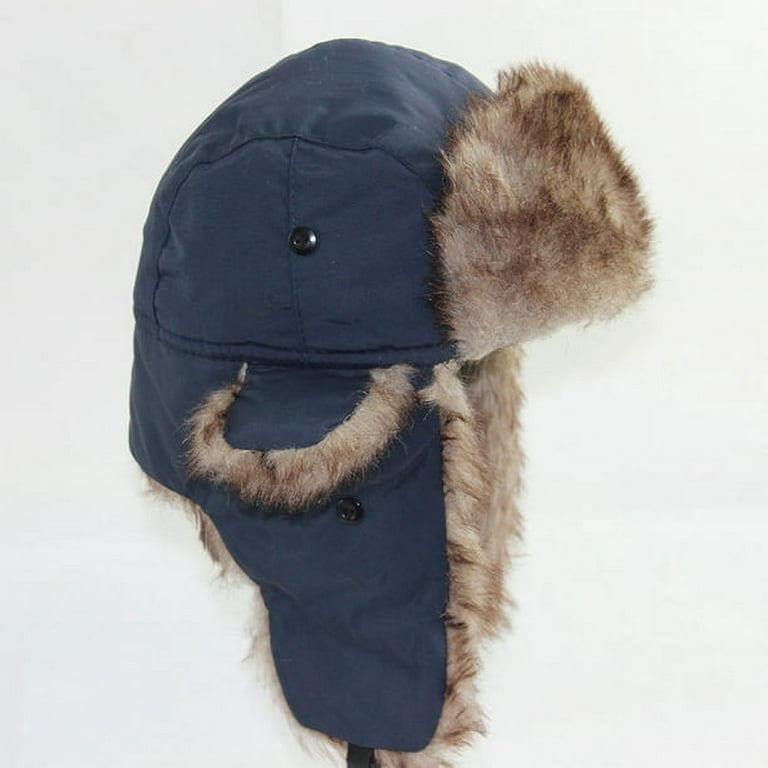 Unisex Winter Trapper Hat Warm Plush Lined Multi Purpose Bomber