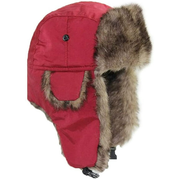 Unisex Men Women Russian Hat Trapper Bomber Warm Ear Flaps Winter Ski Hat Cap Headwear