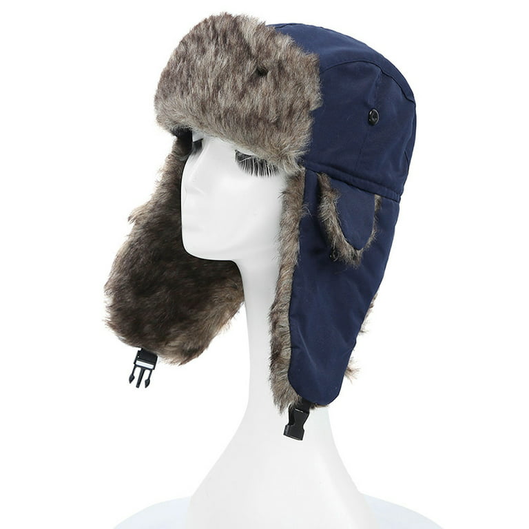 Trapper Hat Bomber Hat Fleece Brim Ushanka Hat Women Trapper Hat for Women  Winter Hat with Ear Flaps Cotton Material