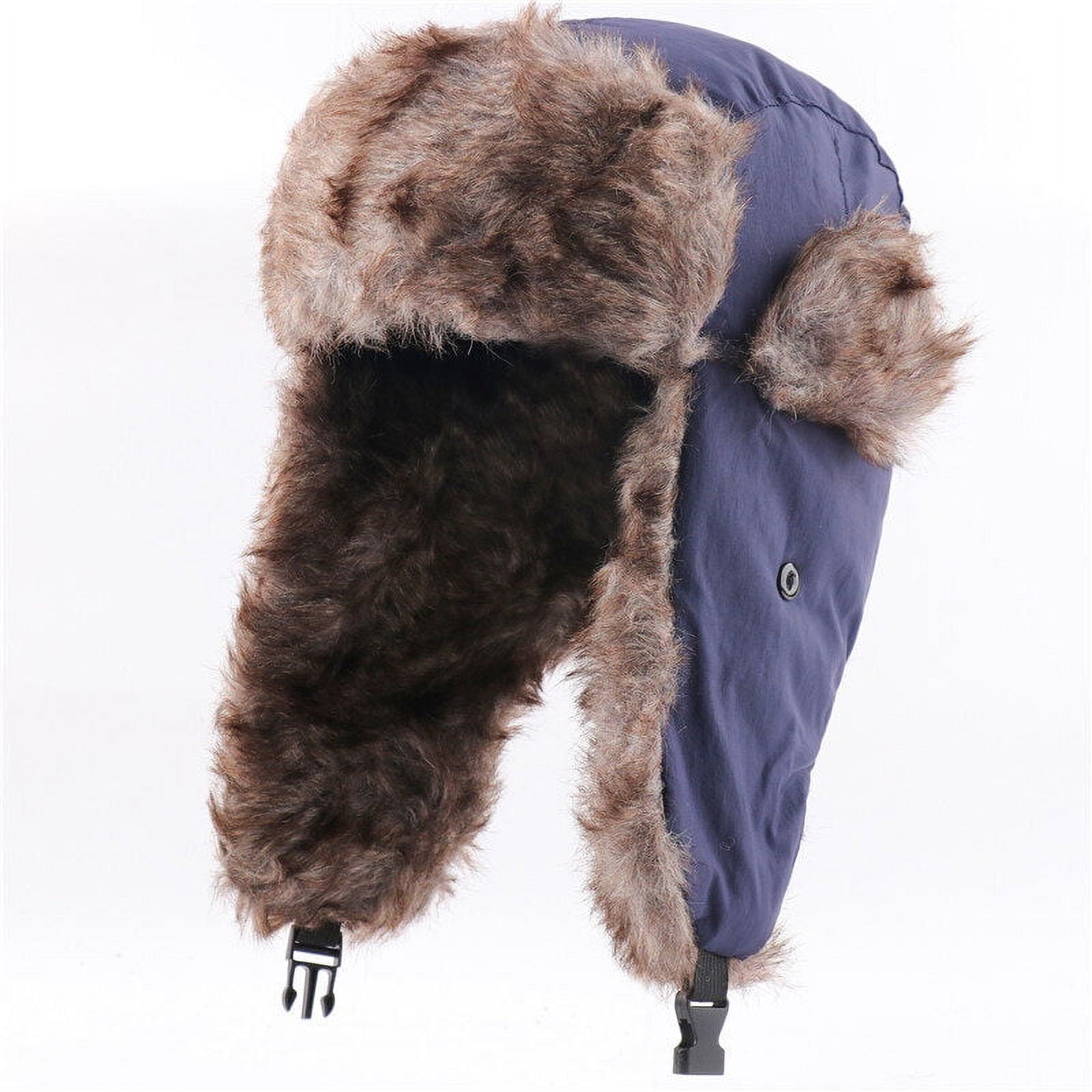 Unisex Men Women Russian Hat Trapper Bomber Warm Trooper Ear Flaps ...