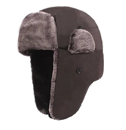 Unisex Men Women Russian Hat Trapper Bomber Warm Trooper Ear Flaps ...