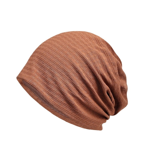 Unisex Men Women Striped Cotton Stretch Beanie Hat Elastic Summer Baggy Slouchy Cap