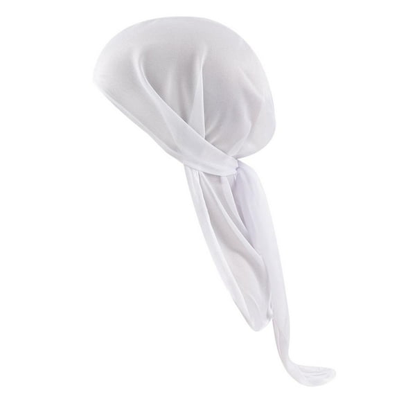 Unisex Men Womens Bandana Durag Headwear Long Tail Soft Silk Pirate Cap Wrap ✔ G4A4