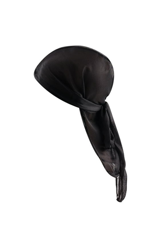 Unisex Men Womens Bandana Durag Headwear Long Tail Soft Silk Pirate Cap WrapBEST T2U9