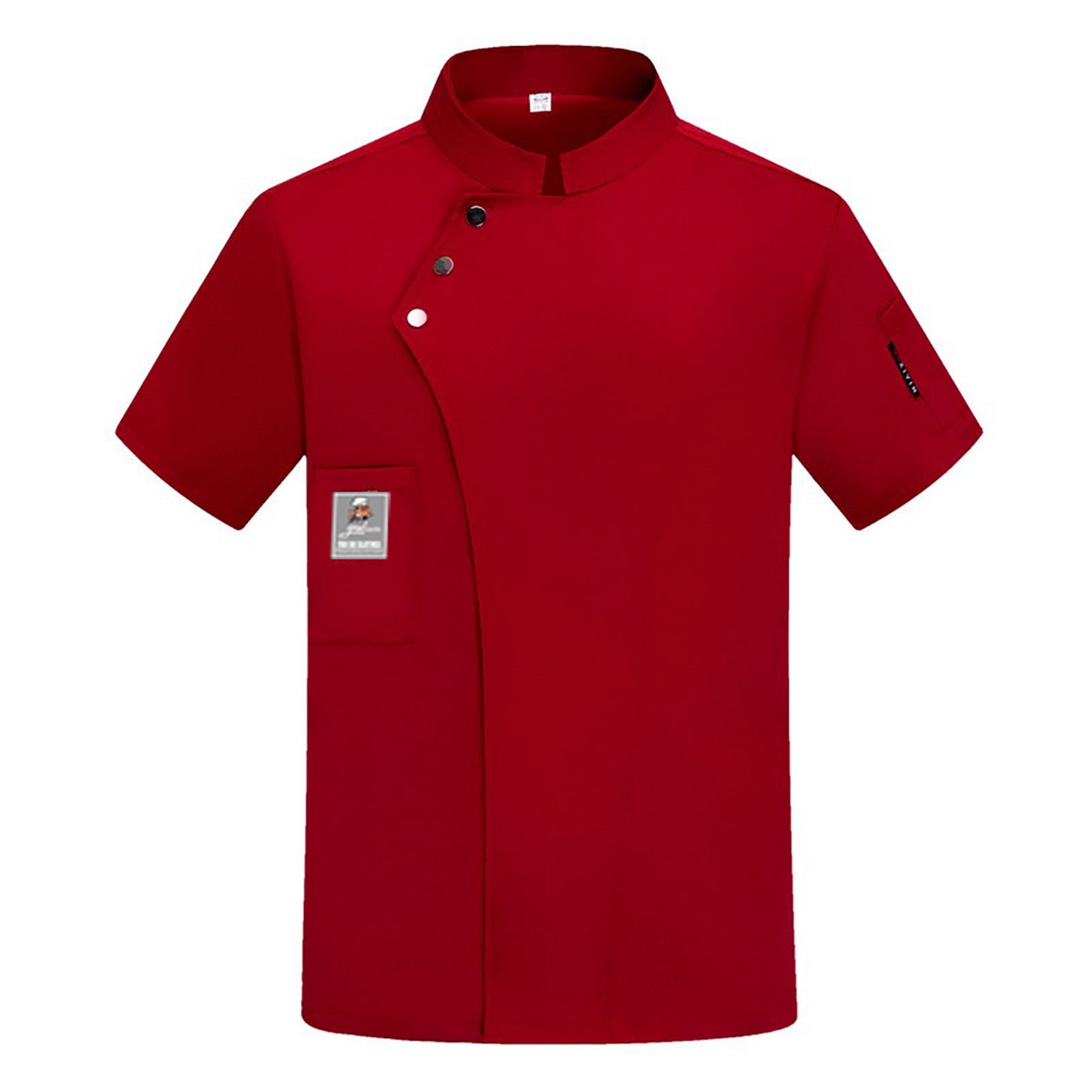 Unisex Men's Chef Coat Jacket Women Kitchen Restaurant Cooking Work