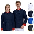 thumbnail image 1 of Unisex Men's Chef Coats - Long Sleeves Coat - Kitchen Cooking Uniform Red XS, 1 of 7