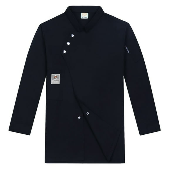 Unisex Men's Long Sleeve Chef Coat Jacket Women Kitchen Restaurant Cooking Work Chef Uniformss Shirt Tops
