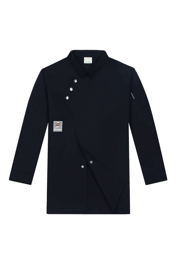 Unisex Men's Long Sleeve Chef Coat Jacket Women Kitchen Restaurant Cooking Work Chef Uniformss Shirt Tops