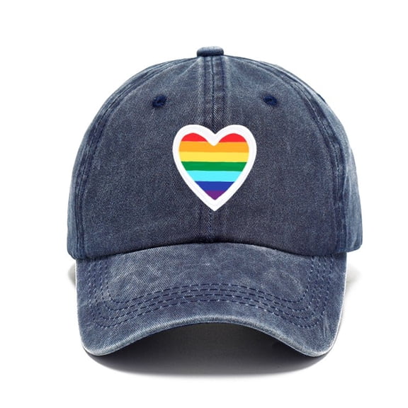 Unisex Men's Womens Baseball Caps Printed Heart Pattern Blue Baseball Cap