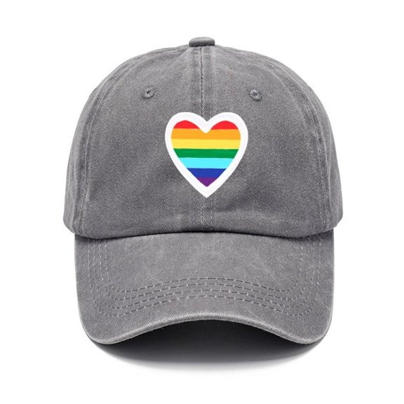 Unisex Men's Womens Baseball Caps Printed Heart Pattern Light Gray Baseball Cap