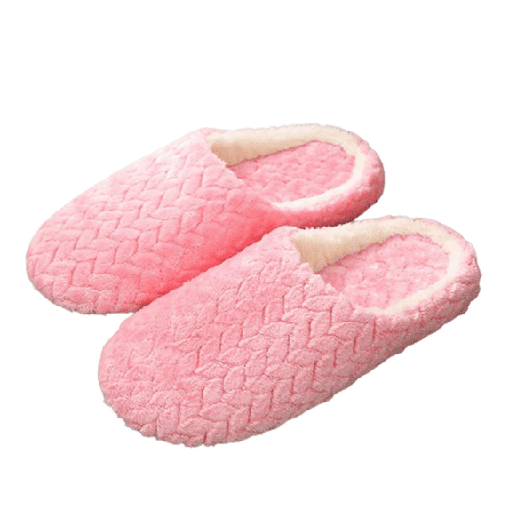 Unisex Men's and Women's Slippers Comfort Knitted Cotton-Blend Closed Toe Suede Bottom Non-Slip House Shoes Indoor & Outdoor