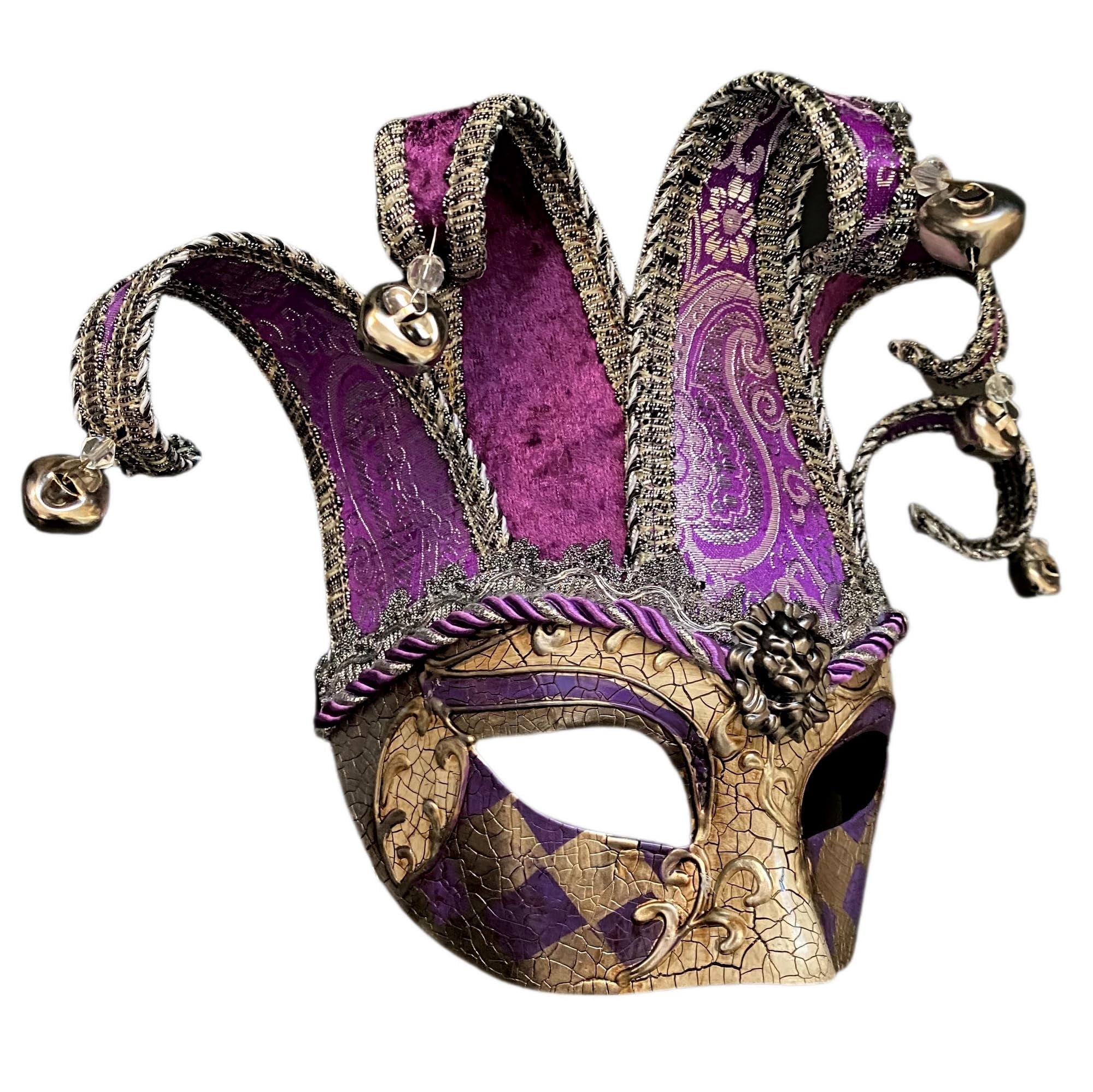 Unisex Mens Mardi Gras Vintage Harlequins Masquerade Jolly 