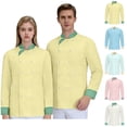 thumbnail image 1 of Unisex Mens Womens Classic Chef Coat Jackets Long Sleeve Double-Breasted Kitchen Chef Uniforms Yellow XS, 1 of 7
