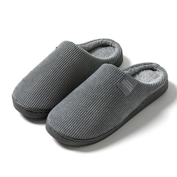 Unisex Mens Womens Cozy Slippers Memory Foam Indoor House Shoes Non Slip Bedroom Plush Slide Slippers