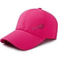 thumbnail image 1 of Unisex Mesh Baseball Cap, Breathable Patchwork Sun Hat with UV Protection, Adjustable Lightweight Outdoor Cap for Summer Activities, Moisture Wicking Design-Hot Pink, 1 of 2