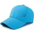 thumbnail image 1 of Unisex Mesh Baseball Cap, Breathable Patchwork Sun Hat with UV Protection, Adjustable Lightweight Outdoor Cap for Summer Activities, Moisture Wicking Design-Sky Blue, 1 of 2