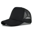 thumbnail image 1 of Unisex Mesh Trucker Hat for Men Big Head High Crown Baseball Cap Casual Sports Hat Travel Outdoor Black by Hontri, 1 of 9